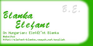 blanka elefant business card